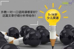 外教一对一口语网课哪家好?这篇文章仔细分析带给你!